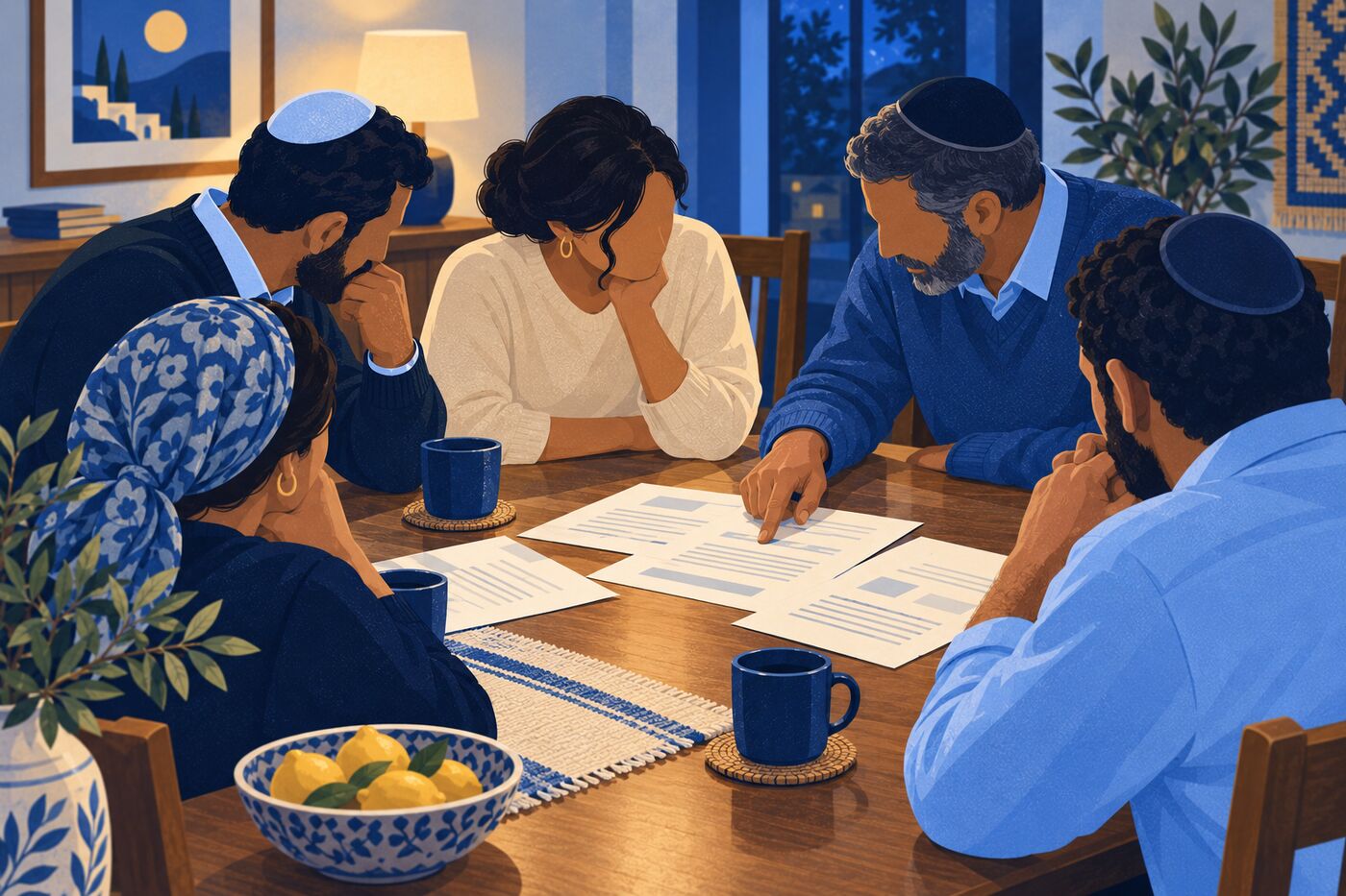 Members of the fund reviewing applications together around a table